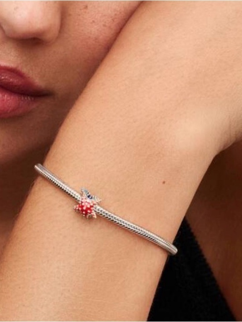 Pandora sterling, silver starfish charm